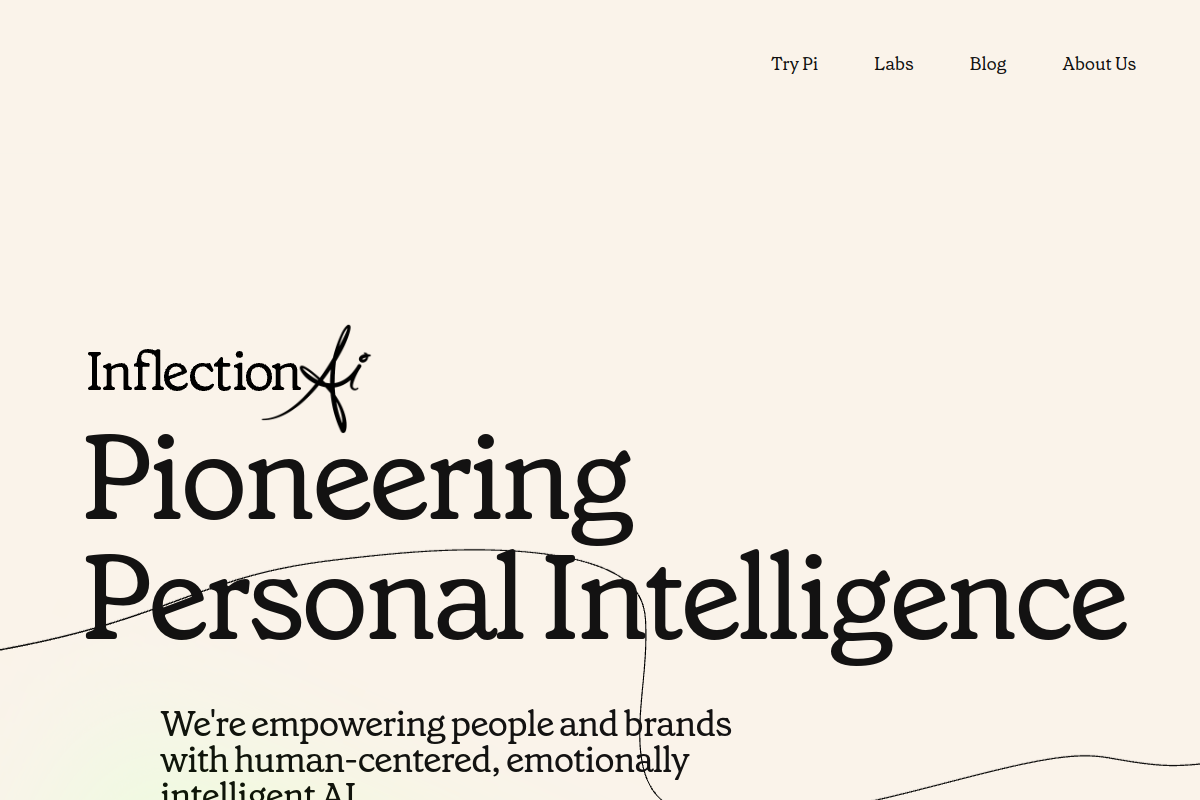 Screenshot of the Inflection website