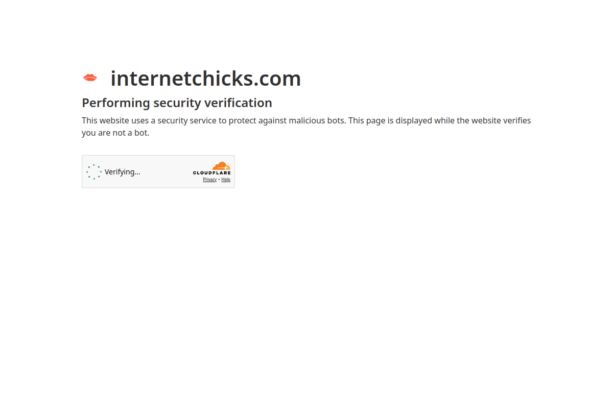 InternetChicks homepage as it appeared during testing