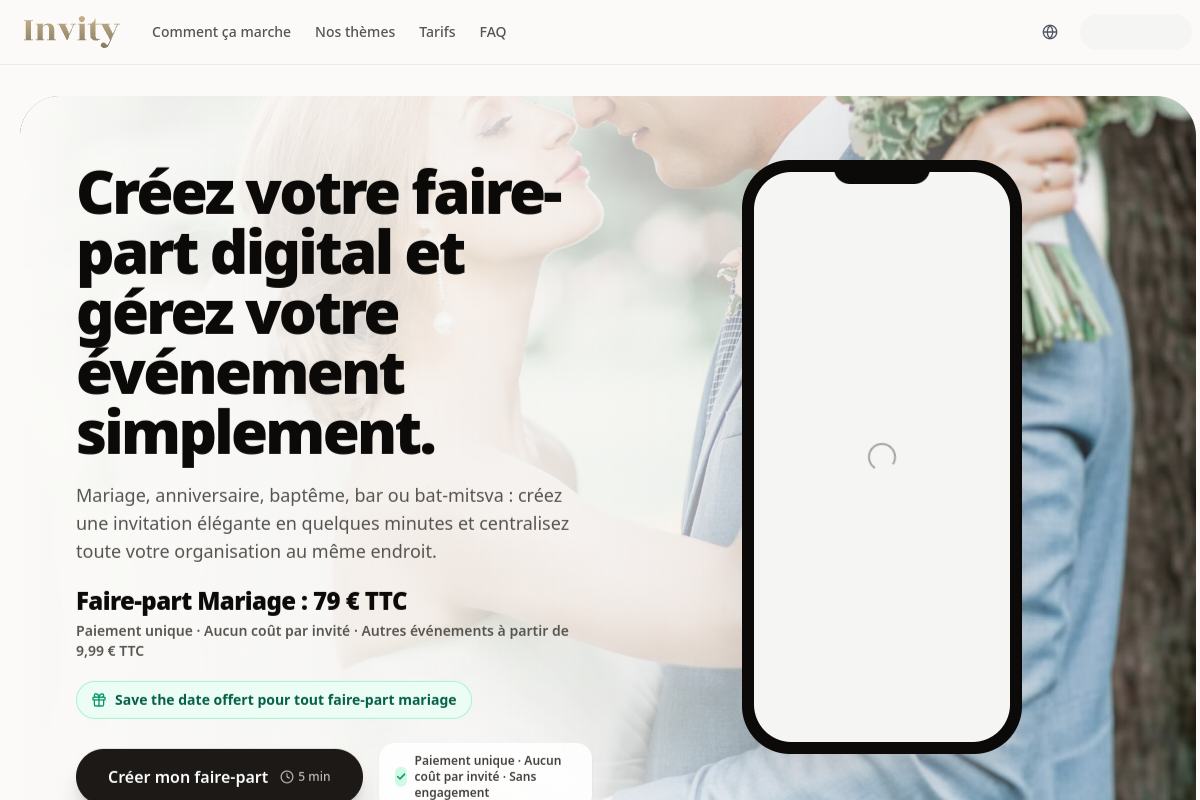 Invity : Vos invitations numériques élégantes