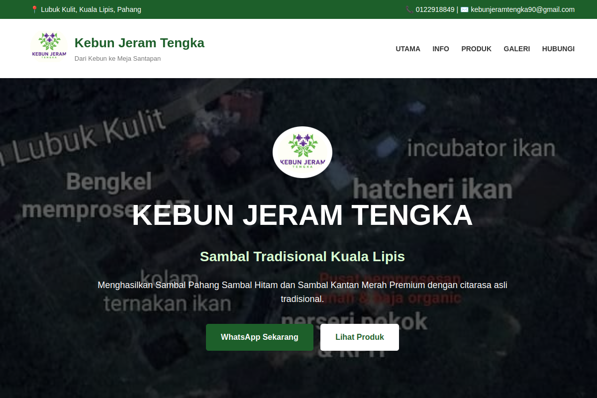 Kebun Jeram Tengka website