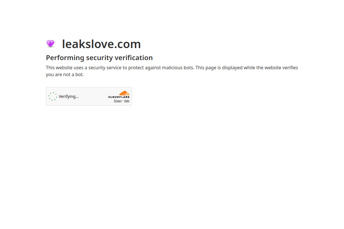 LeaksLove homepage as it appeared during testing