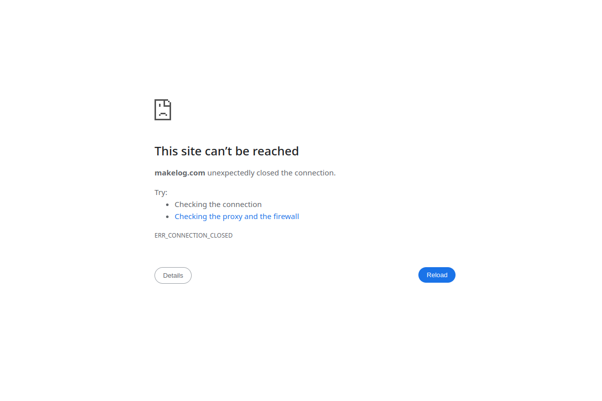 Screenshot of the Makelog website