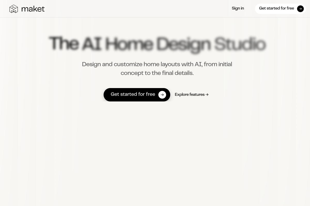 Screenshot of the Makeit.ai website