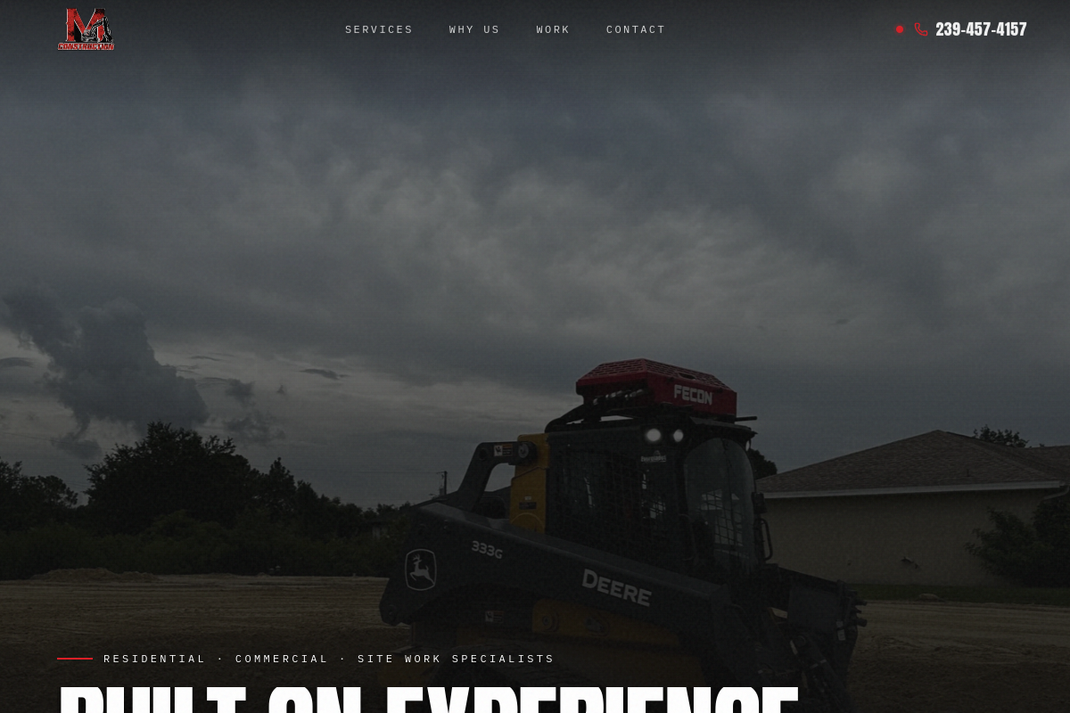 M Constructions SWFL website homepage