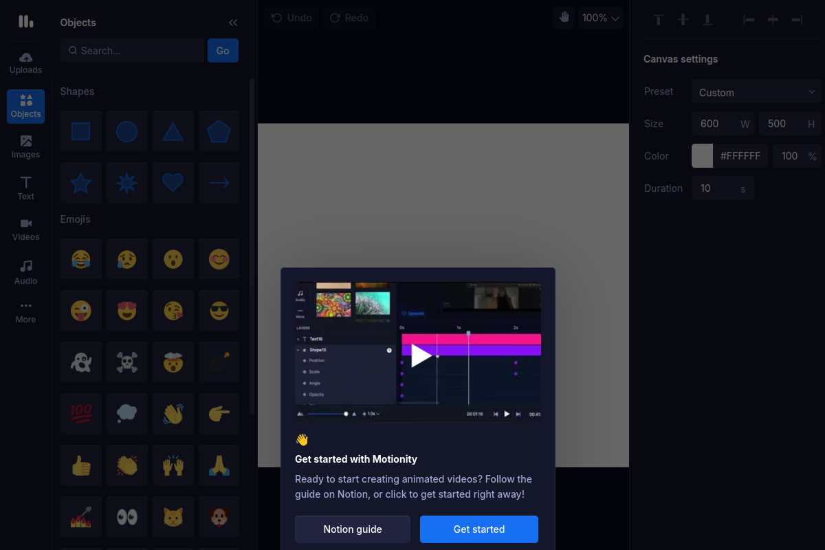 Motionity 界面预览