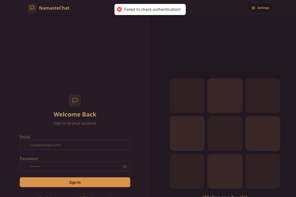 Namaste Chat website preview