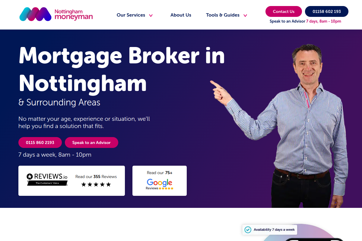Screenshot of Mortgage Broker in Nottingham | Mortgage Advice Nottingham