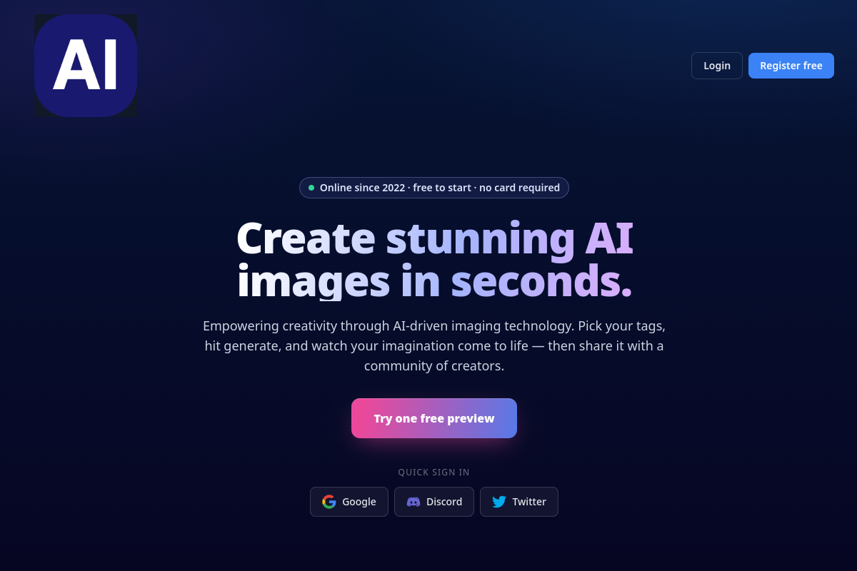 NudeAI homepage as it appeared during testing