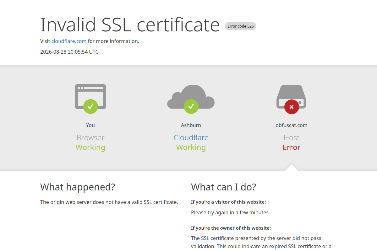 Screenshot of the ObfusCat website