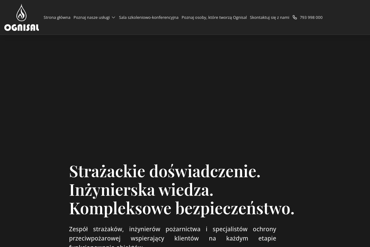 Zrzut strony ognisal.pl