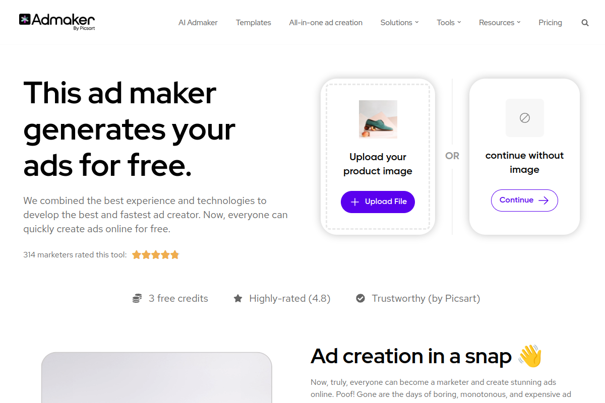 Screenshot of the Adpilot website