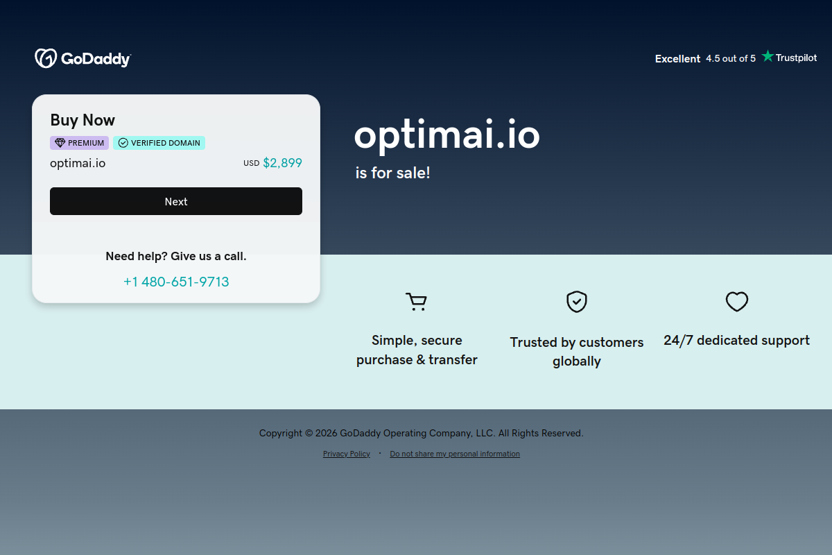 Screenshot of the OptimAI website