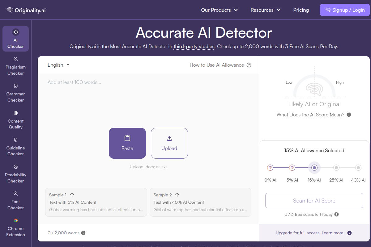 Screenshot of the Character Counter website