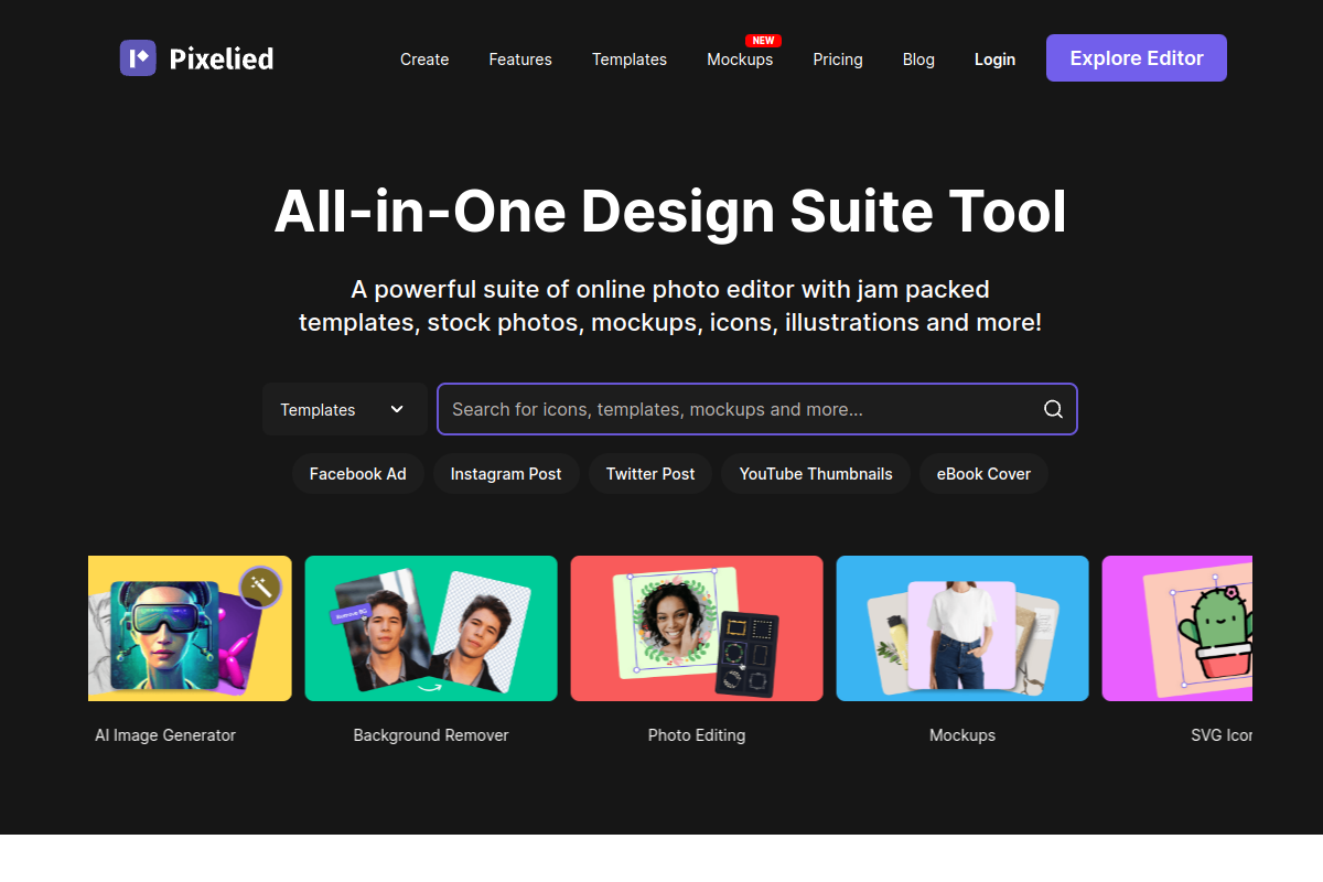Screenshot of the Pixelied website
