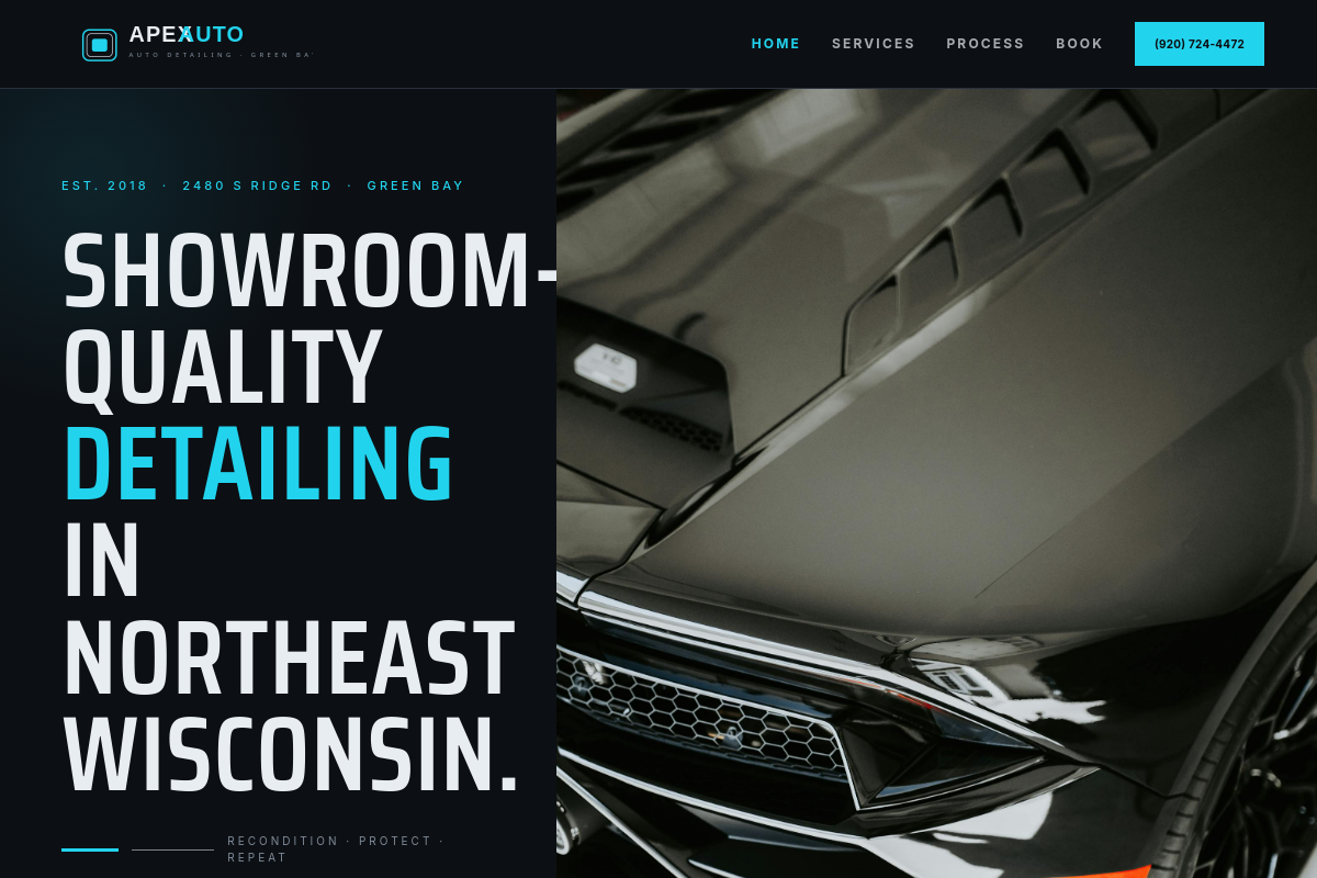 Apex Auto Detailing website preview
