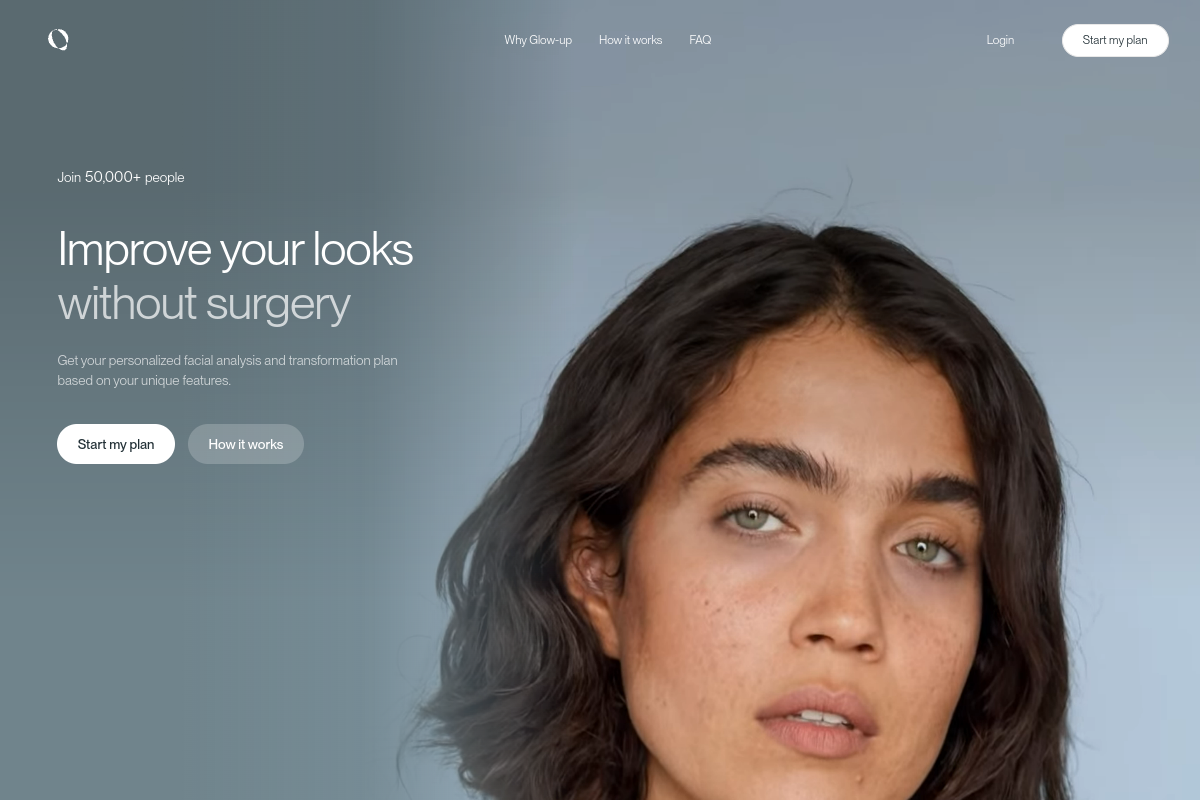 Screenshot of the Facial Assessment Tool website