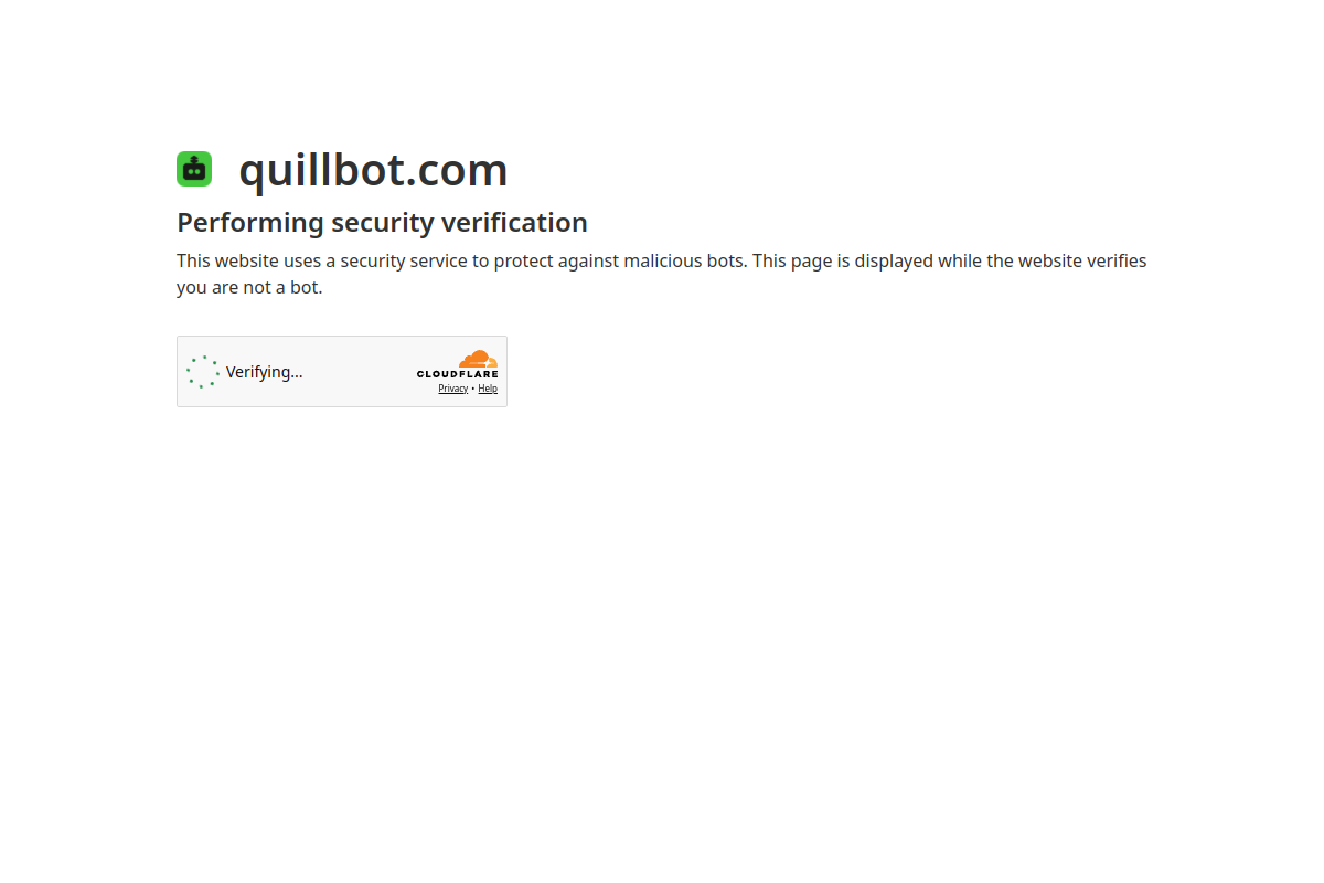 Screenshot of the Quillbot website