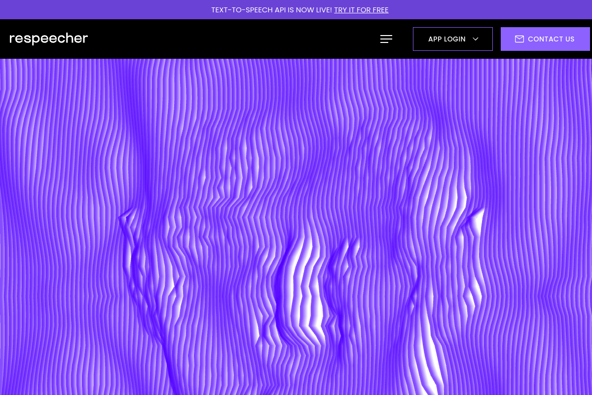 Screenshot of the Respeecher website