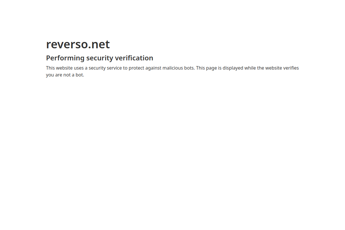 Screenshot of the Reverso website