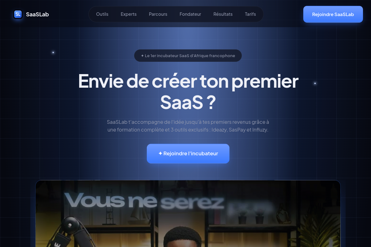 Capture du site SaaSLab