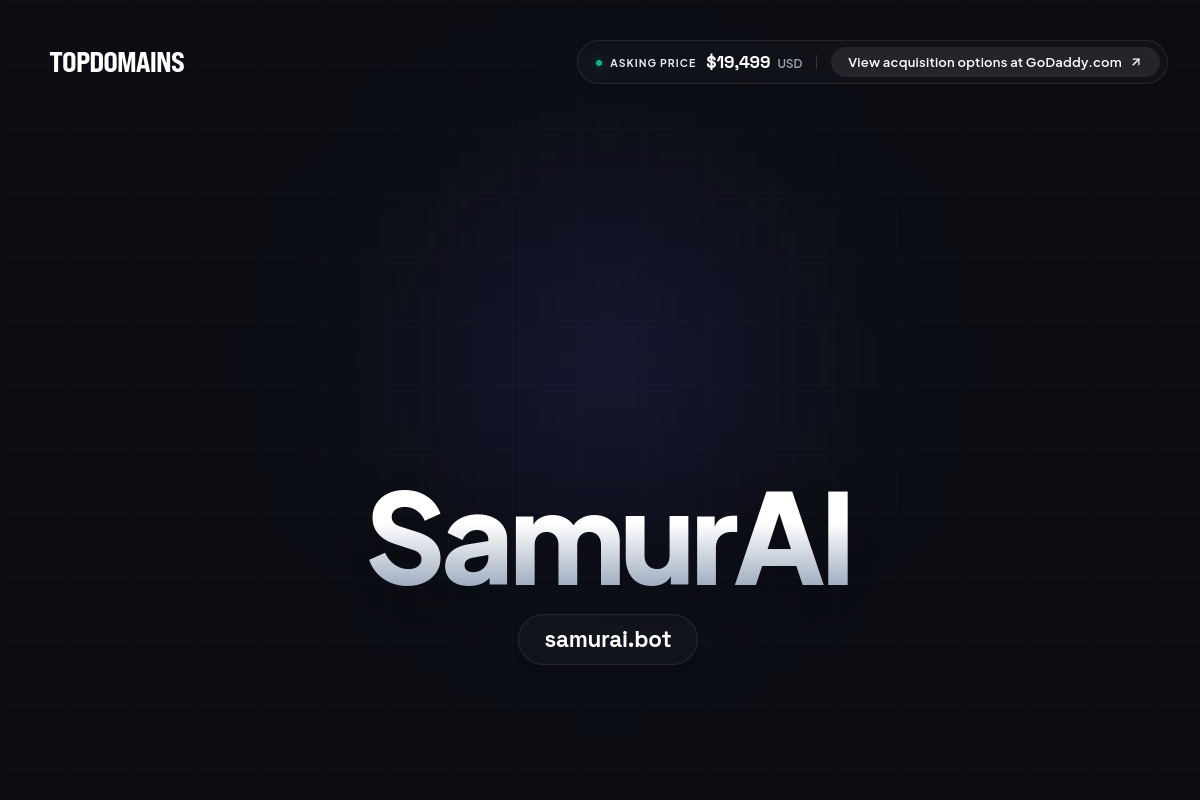 Screenshot of the SamurAI website