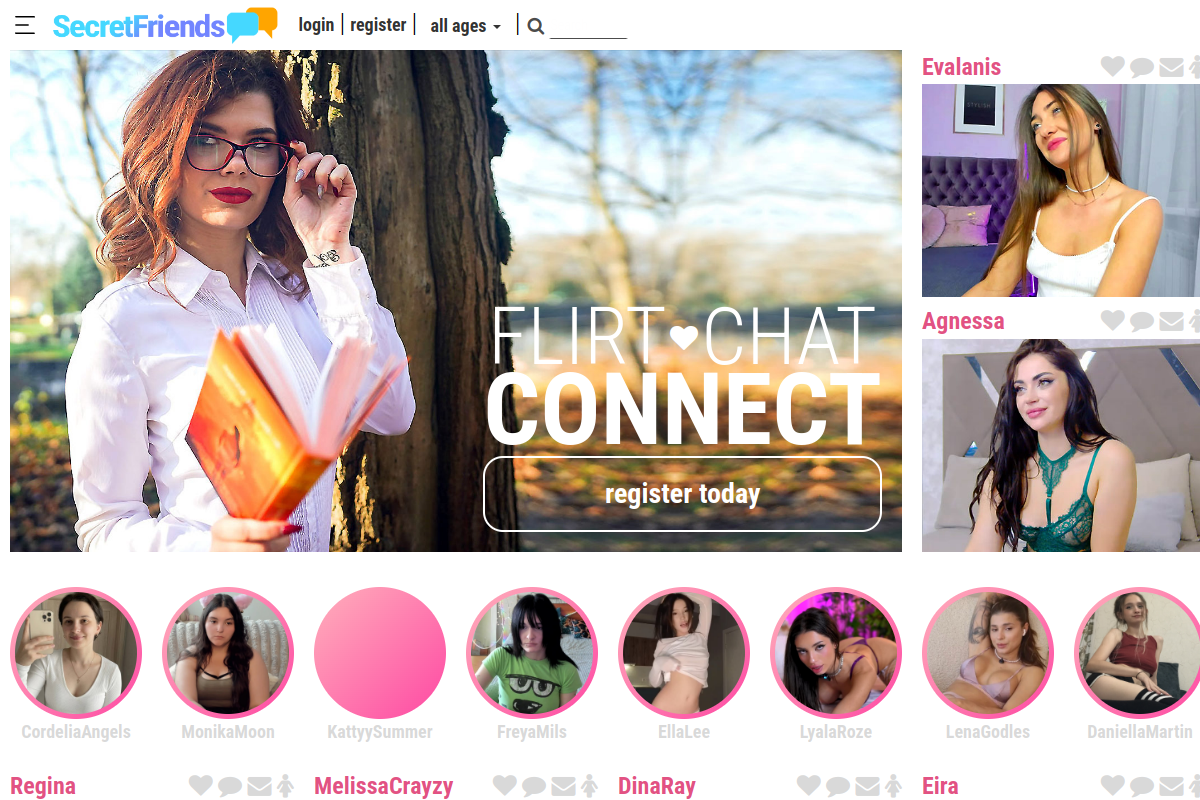 SecretFriends homepage as it appeared during testing