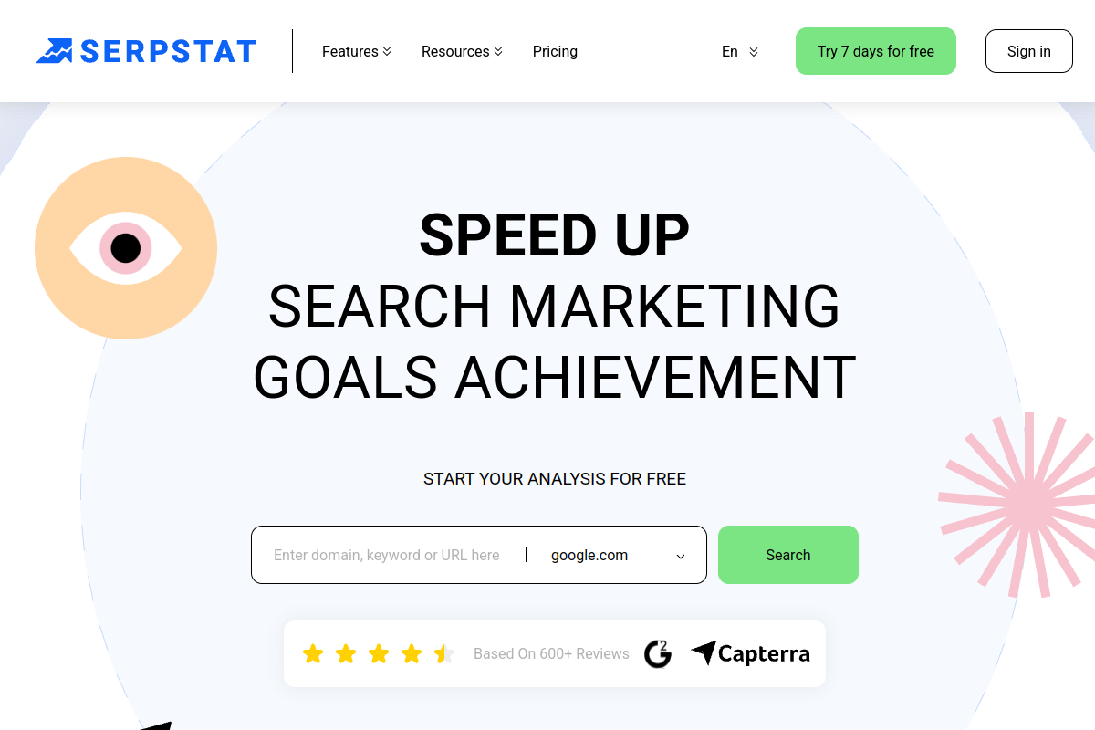 Serpstat screenshot