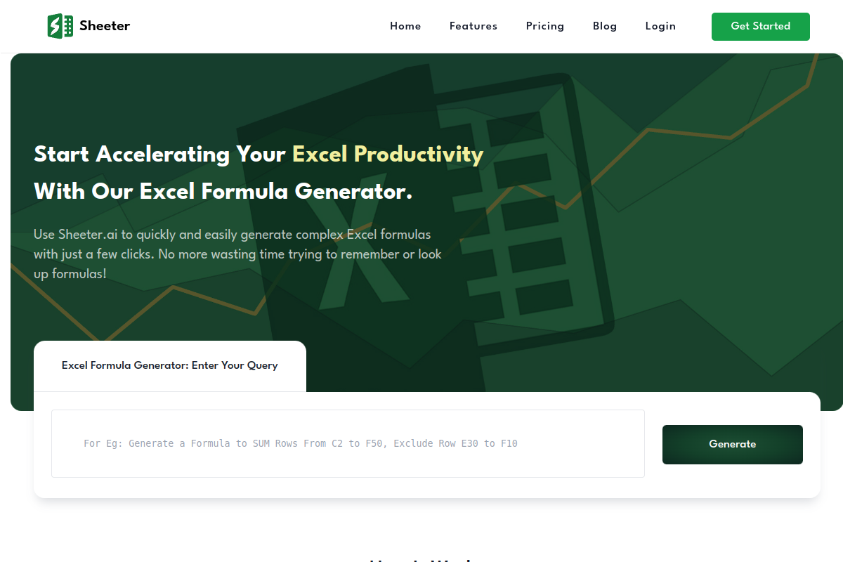Screenshot of the Sheeter website