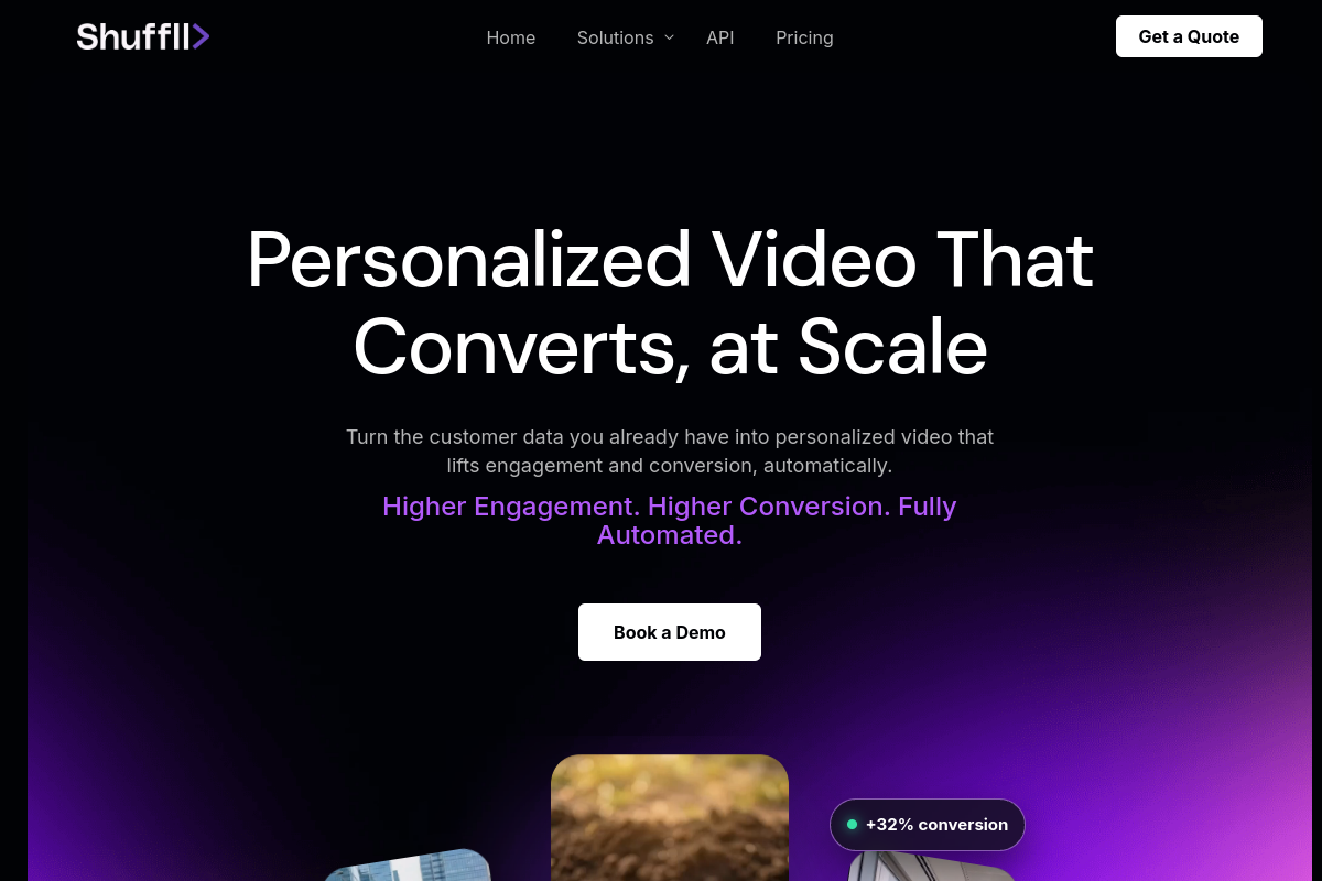 Screenshot of the SHUFFLL website