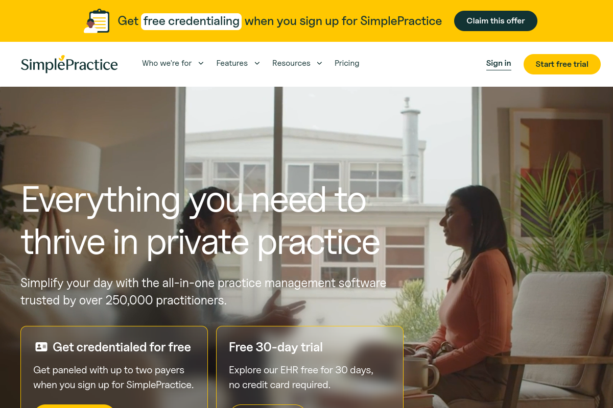 SimplePractice screenshot 1