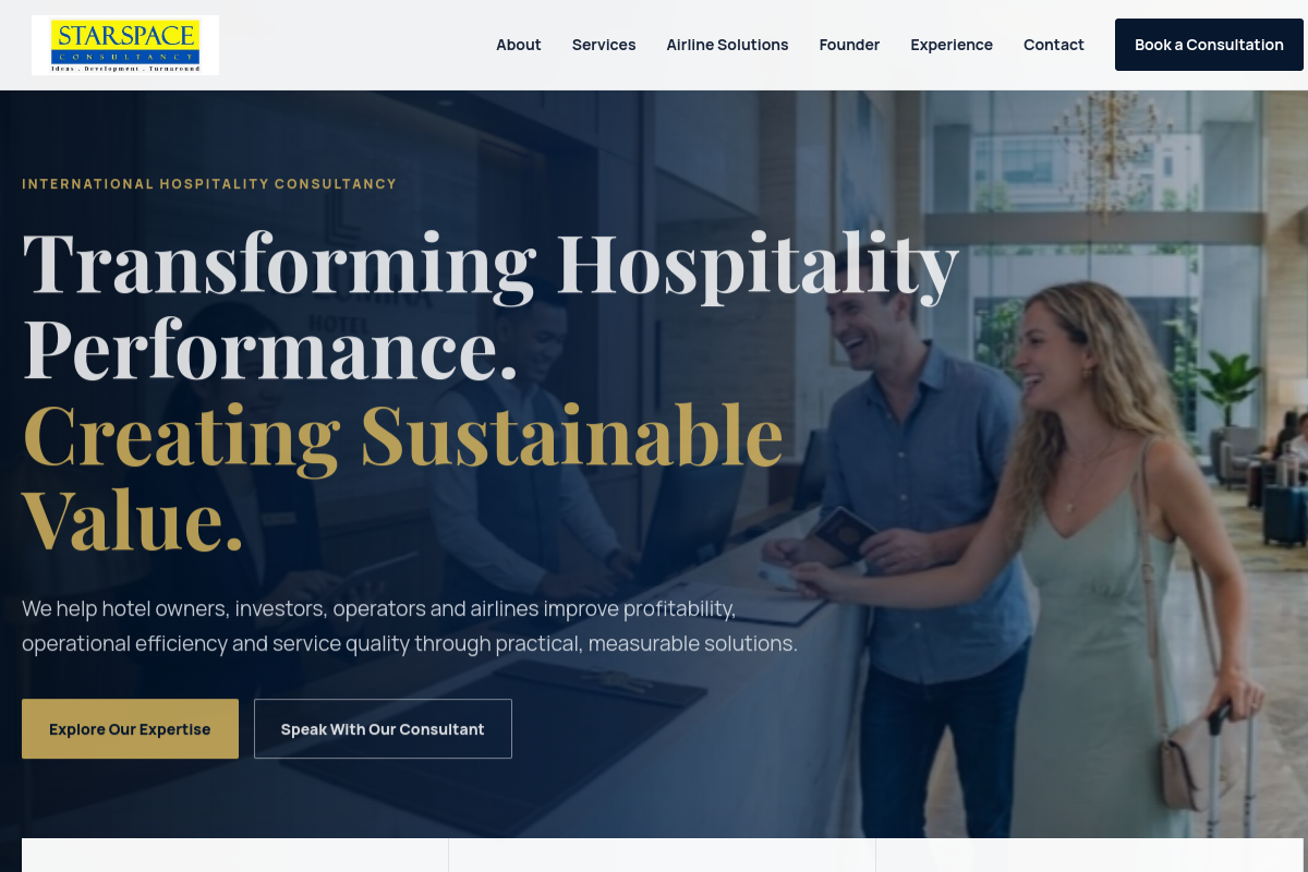STARSPACE Hospitality website