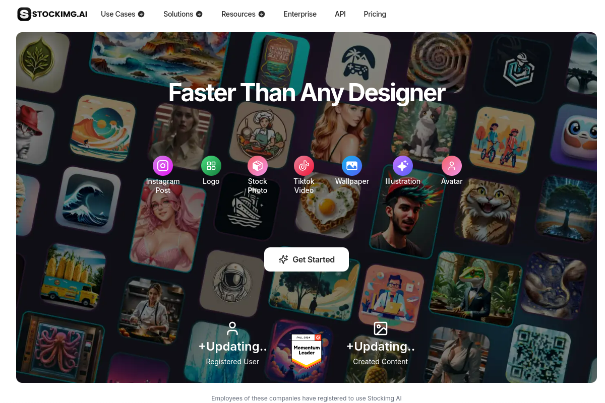 Screenshot of the Designer Clone AI website