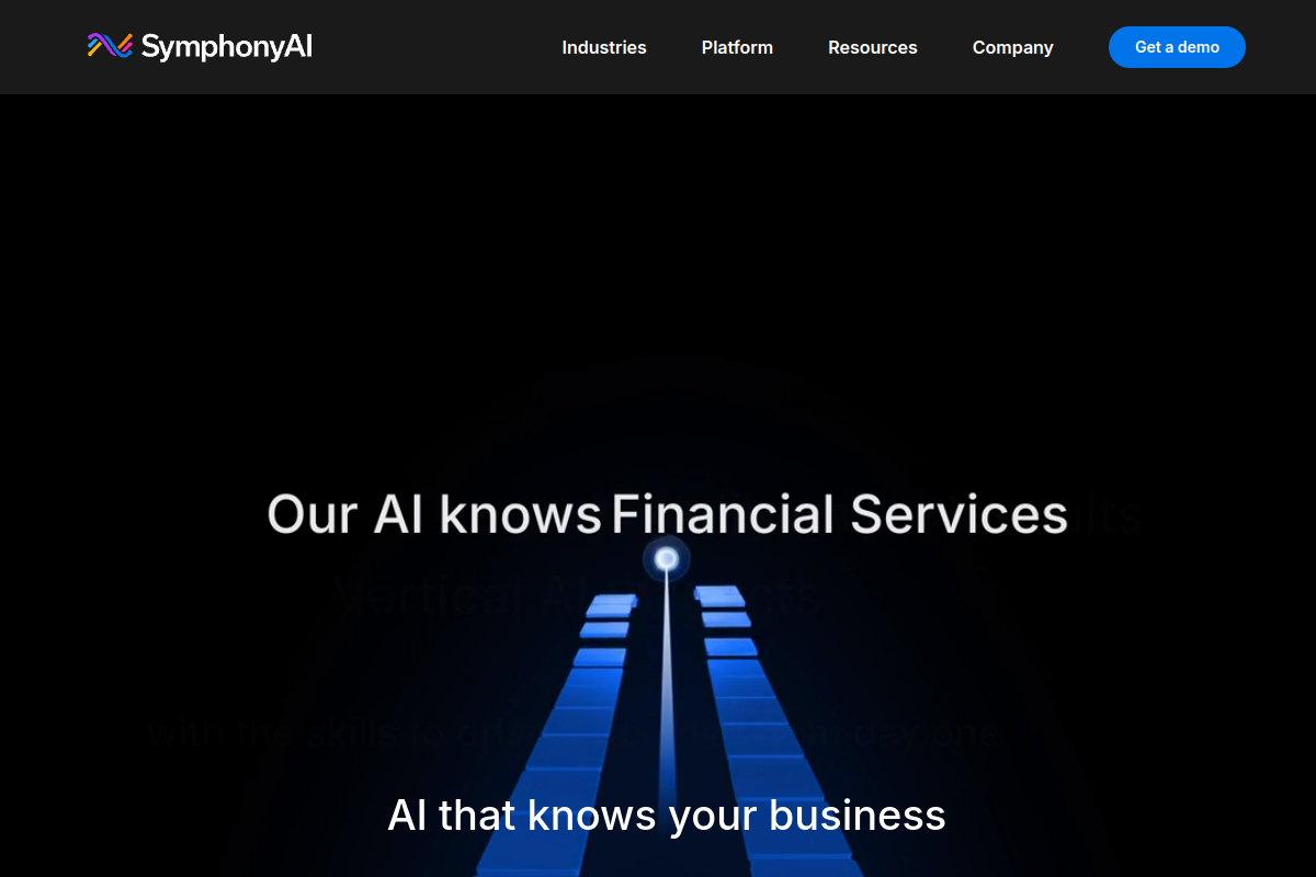 Screenshot of the Symphony website