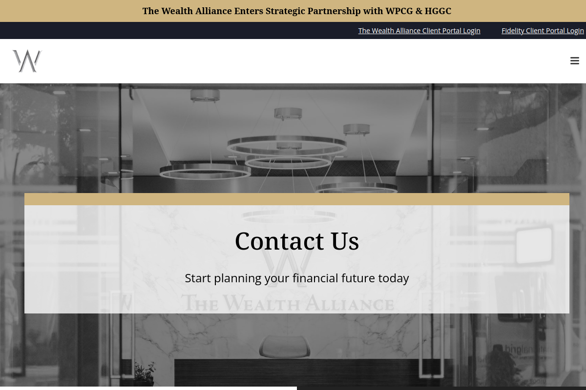 Screenshot of Contact Us | The Wealth Alliance