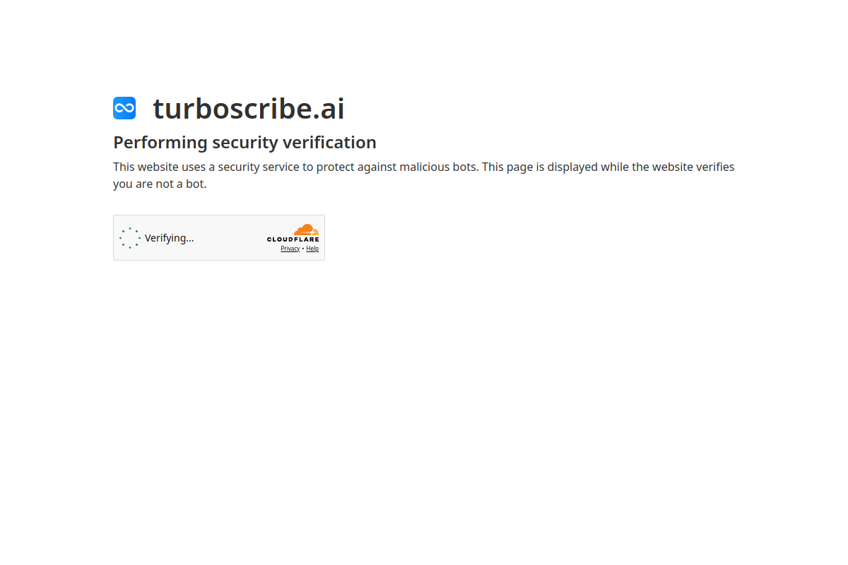 Screenshot of the TurboScribe website