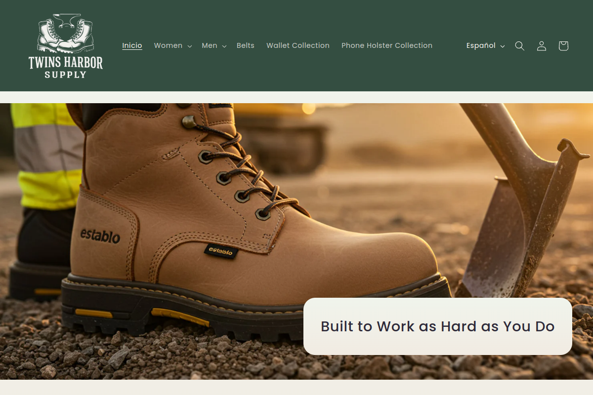 Sitio web de Twins Harbor Supply