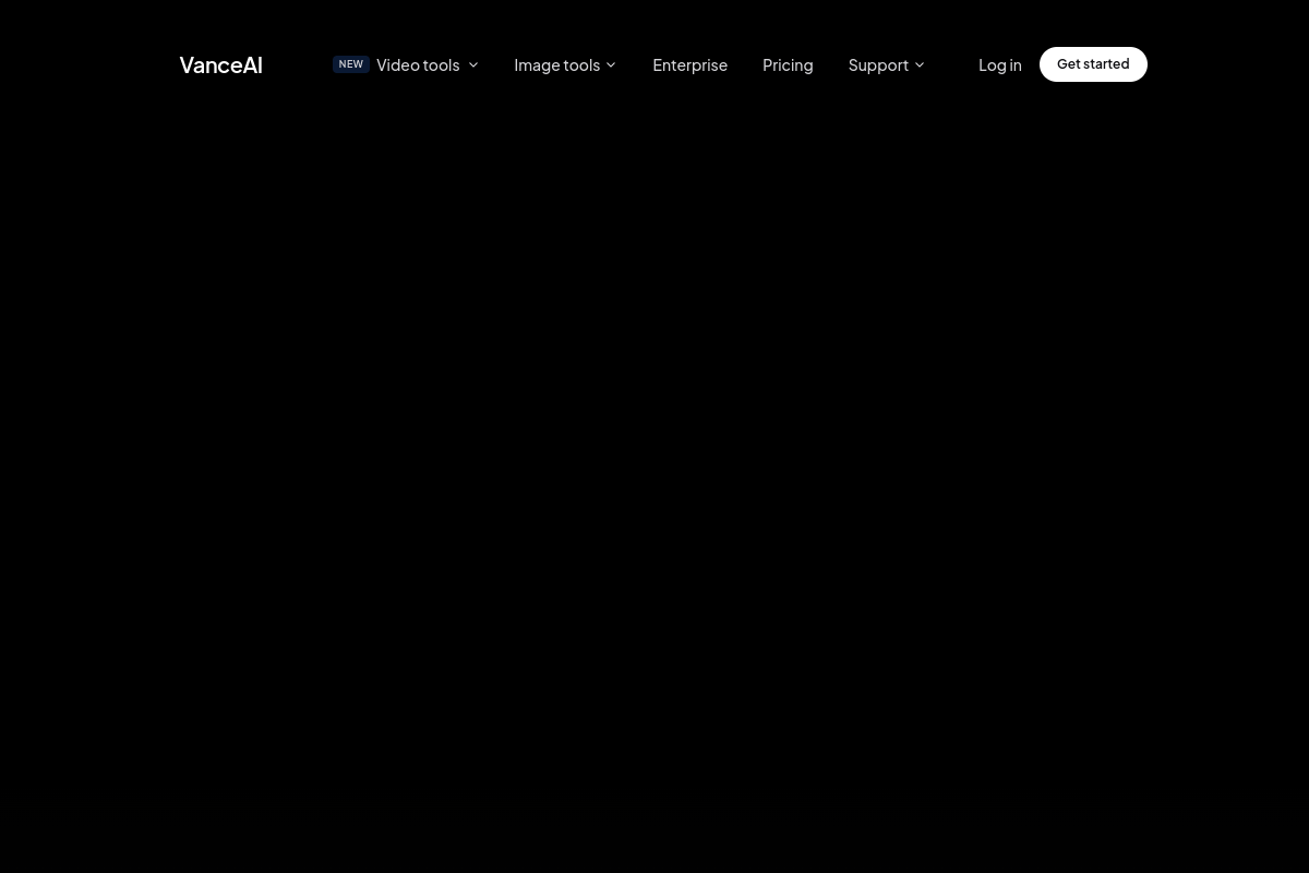 Screenshot of the VanceAI website