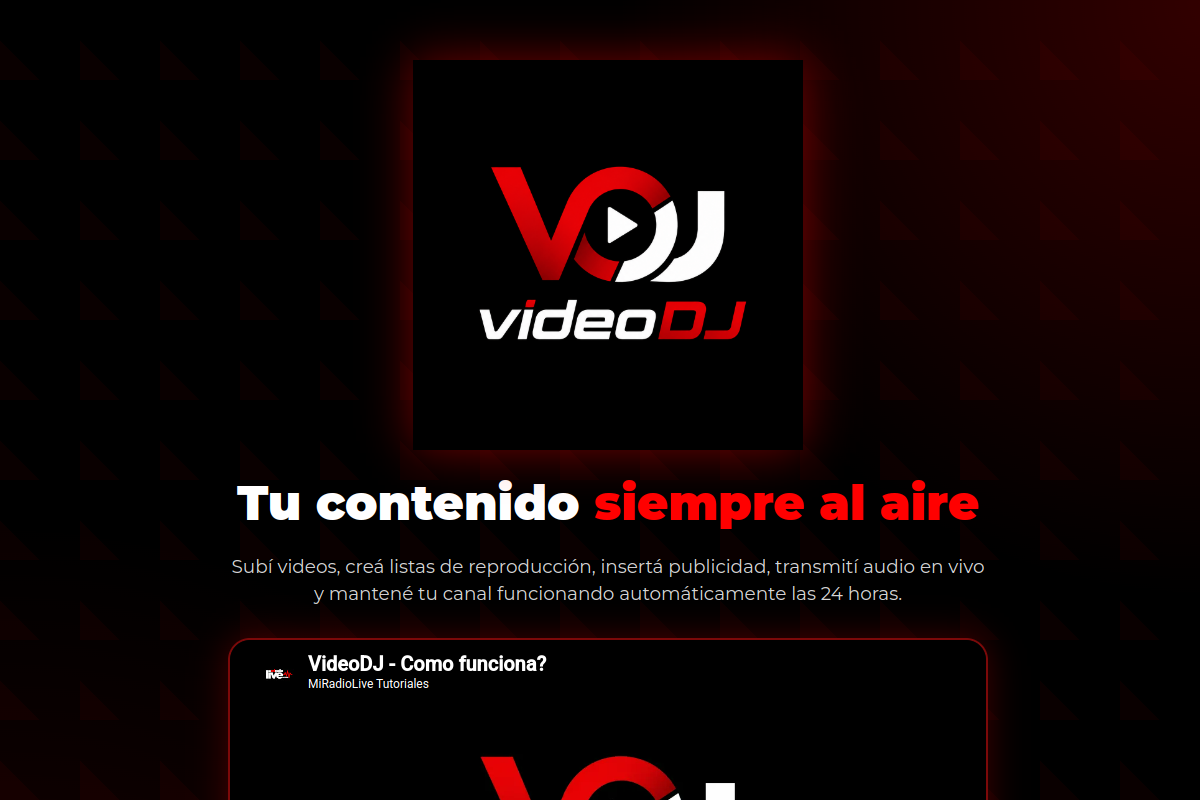 Captura del sitio VideoDJ