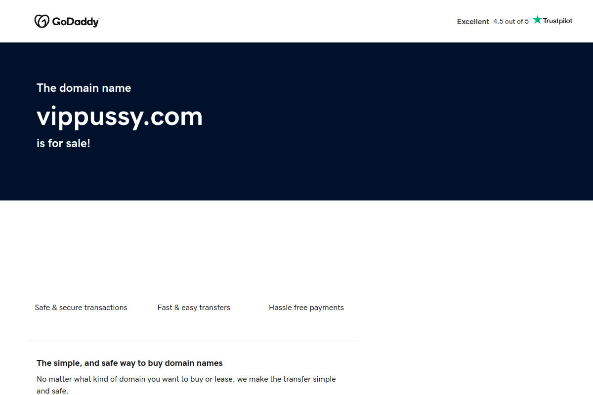 VIP Pussy homepage as it appeared during testing