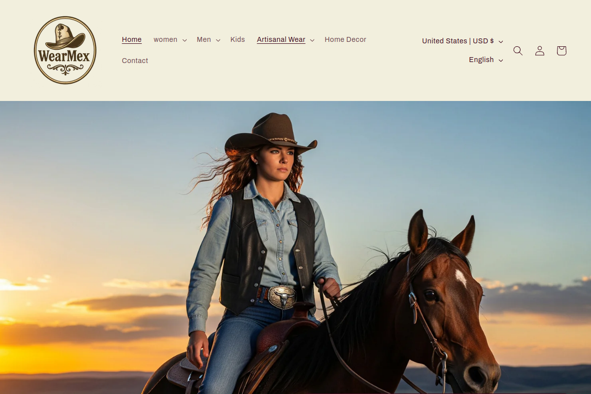 Sitio web de WearMex