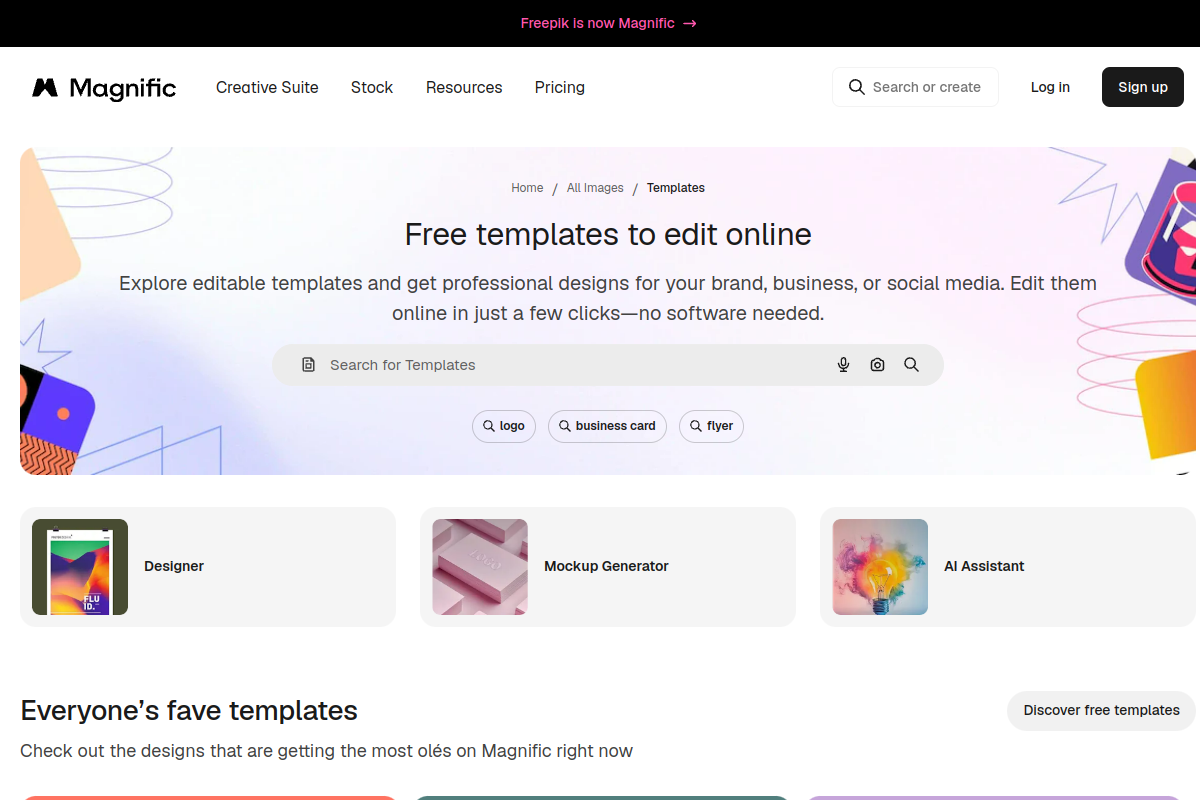 Screenshot of the Wepik website