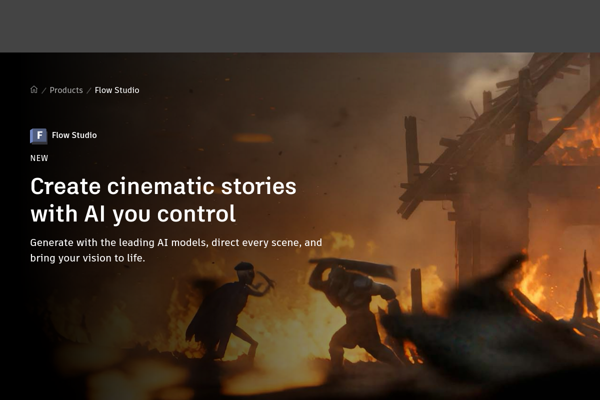 Screenshot of the Wonder Dynamics website
