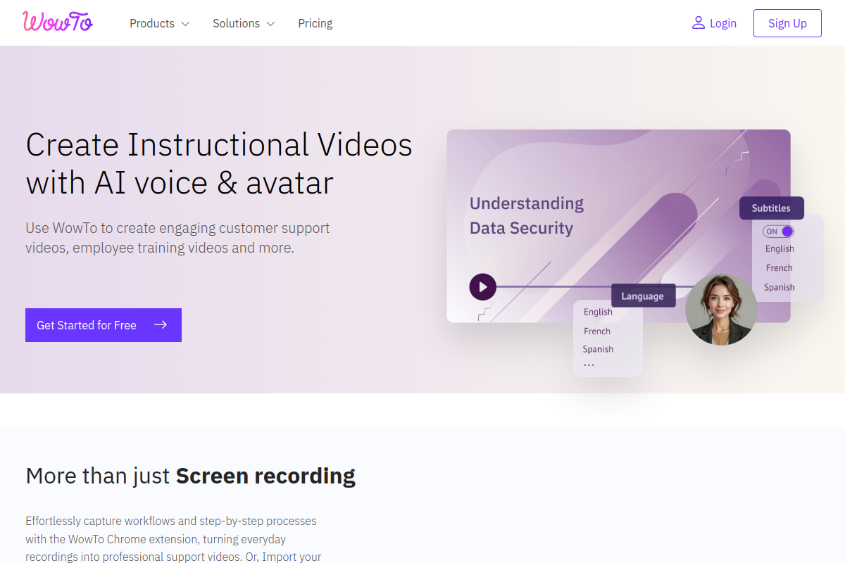 Screenshot of the WowTo website