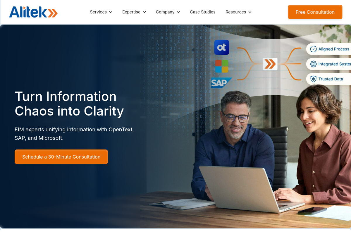 Alitek Solutions homepage