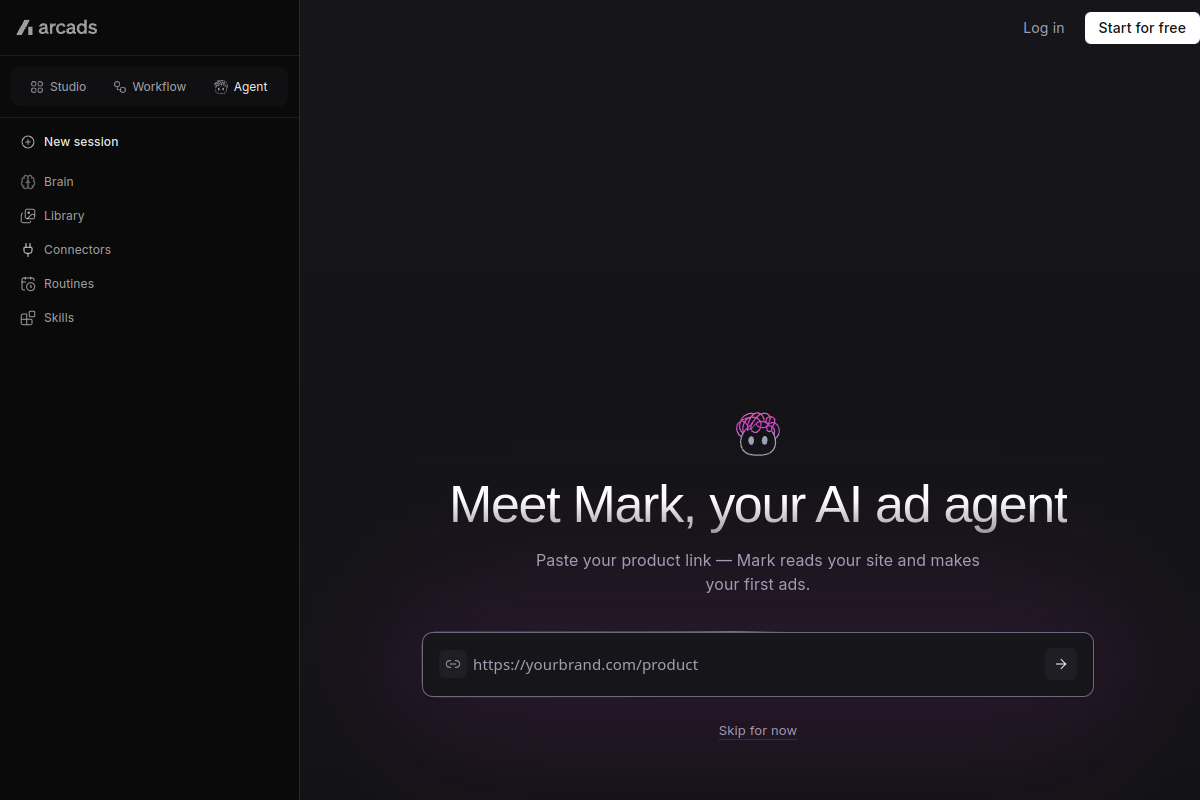 Arcads product interface screenshot