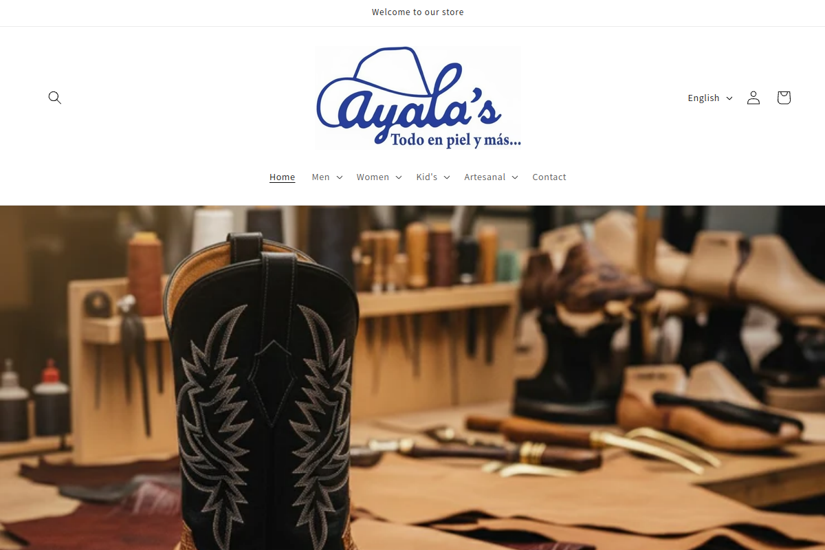 Sitio web de Ayala's Todo en Piel y Más