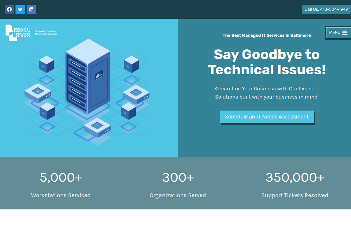 BL Technical Services homepage