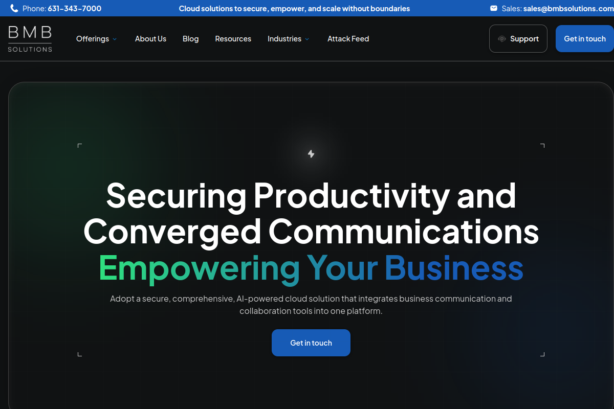 BMB Solutions homepage