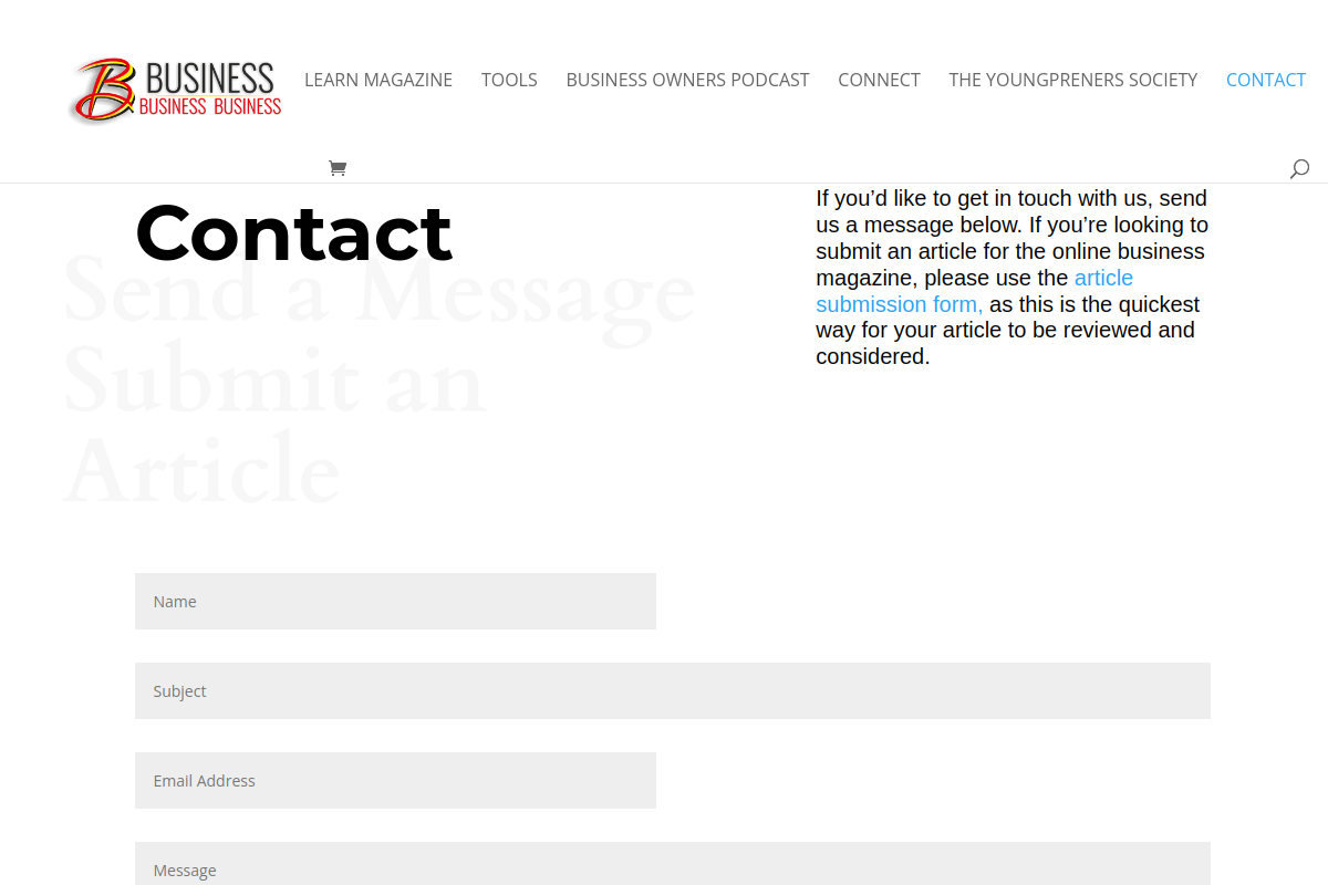 Screenshot of Contact - Business Business Business