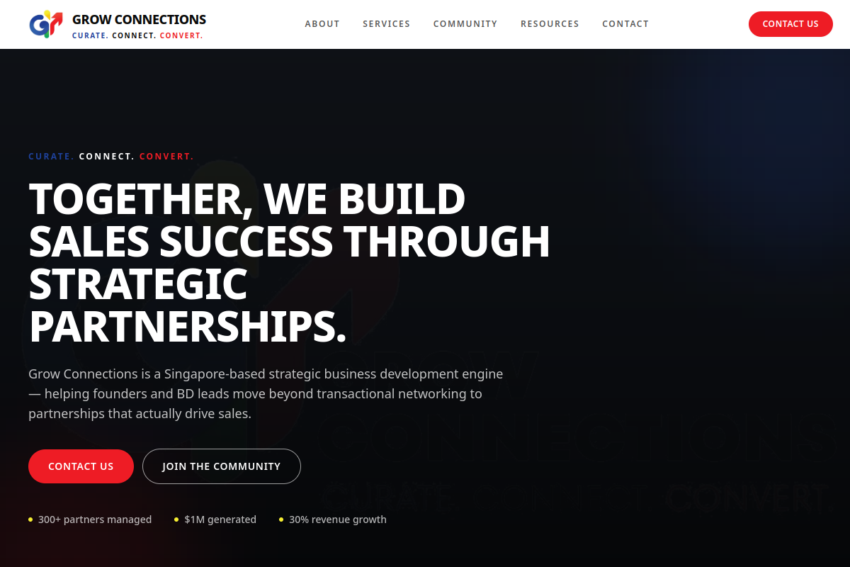 Grow Connections membership organisation website